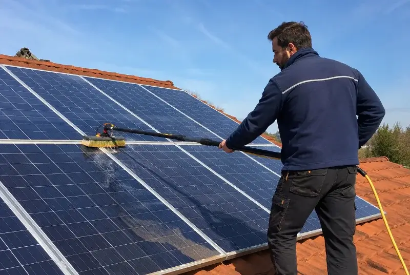 Nettoyage et entretien de panneaux solaires à la Possonnière
